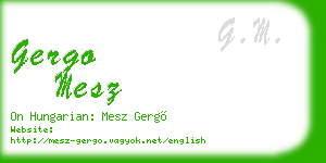 gergo mesz business card